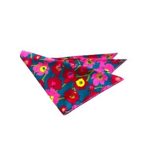 Bright Floral Print Top Paw Dog Bandana